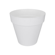 ELHO Maceta redonda con ruedas Loft Urban - Ø 38.5 x 35,3 cm - Blanco