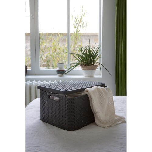 Curver Curver Basket with lid Rattan Style Small 2