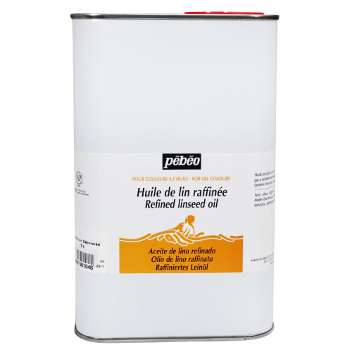 Pebeo 1 Litre Refined Linseed Oil, Transparent