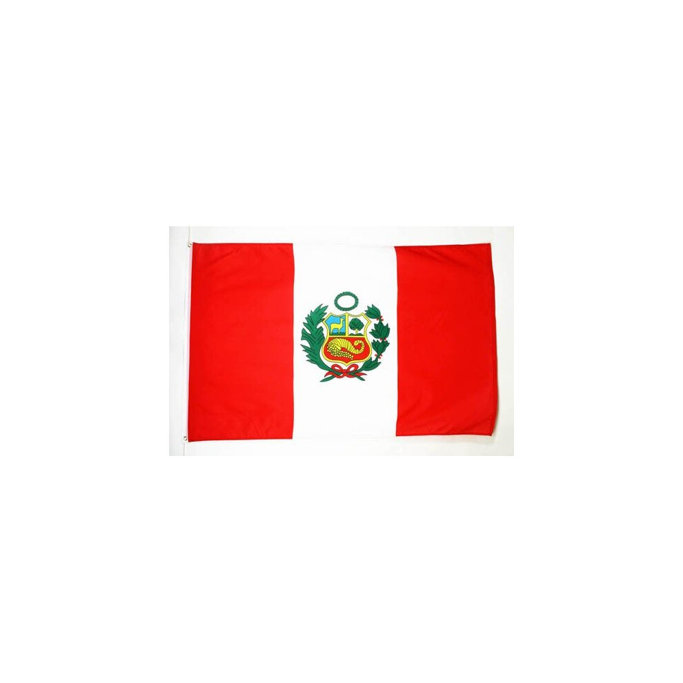 PERU FLAG 3' x 5' - PERUVIAN FLAGS 90 x 150 cm - BANNER 3x5 ft High quality - AZ FLAG-image-OPC-PPGK9C-NEW