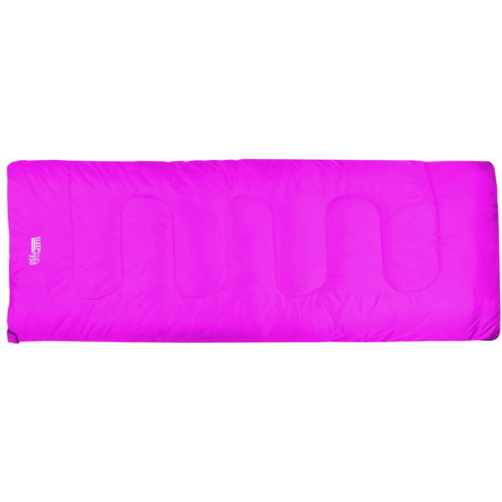 Highlander  Sleepline 250 Unisex Outdoor Envelope Sleeping Bag available in Fushia - One Size-image-OPC-PPGKG7-NEW