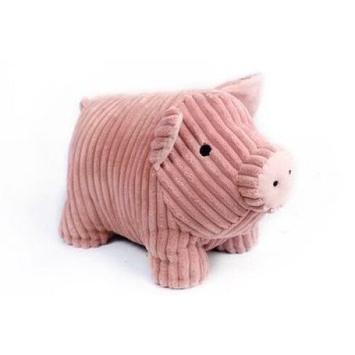 Large Heavy Cute Pink Pig Ribbed Fabric Door Stop Home Office Animal Cuddly Toy