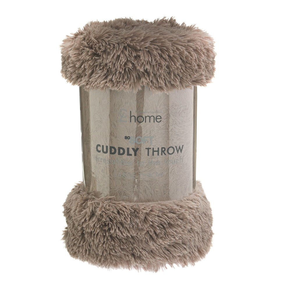 Catherine Lansfield Cuddly Throw Natural, 150x200cm