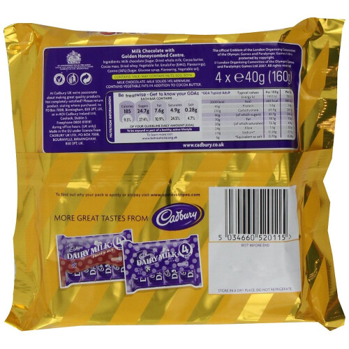 Cadbury Cadbury Crunchie 4 Bars (Pack of 5, Total 20 Bars) 2