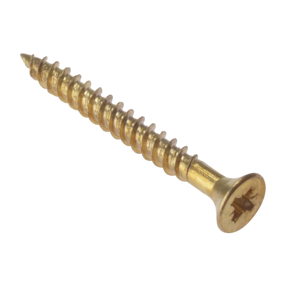 Forgefix CSK1126E Countersunk Head General Purpose Pozi Screw - Electro Brass Plated