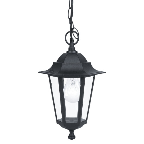EGLO Eglo 22471Â E Laterna 4Â /1 Outdoor Pendant LightÂ E27Â Matte Black