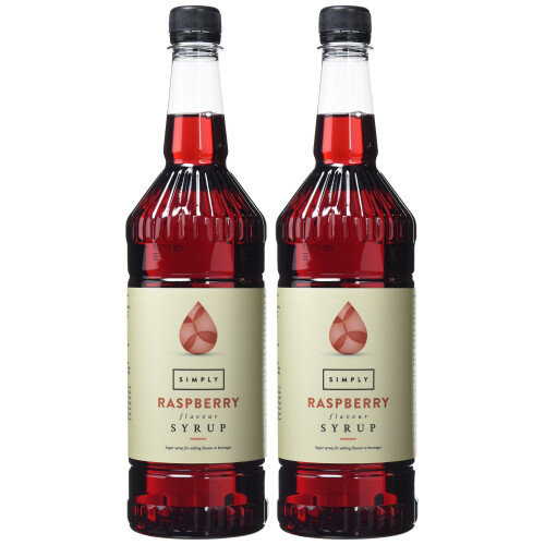 Simply Raspberry Syrup 1 Litre (Pack of 2) 1