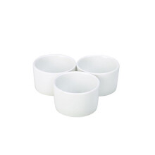 Genware NEV-RAMCON9-W Royal Contemporary Smooth Ramekin, 9 cm (Pack of 6)