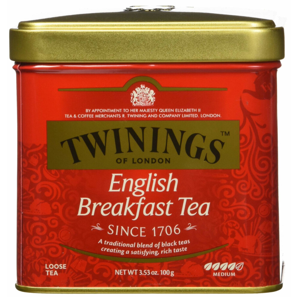 Twinings English Breakfast Tea, Loose Tea, 3.53 Ounce Tin