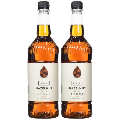 Simply Hazelnut Syrup 1 Litre (Pack of 2) 1