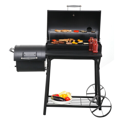 Tepro 1087 Biloxi Offset BBQ Pit Barrel Smoker - Μαύρο 2