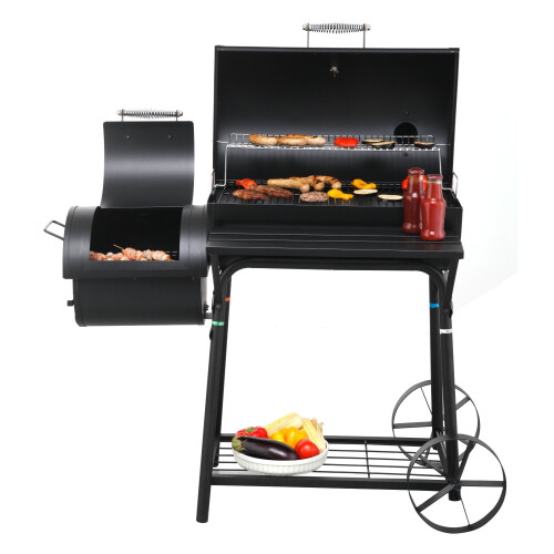 Tepro 1087 Biloxi Offset BBQ Pit Barrel Smoker - Μαύρο 1