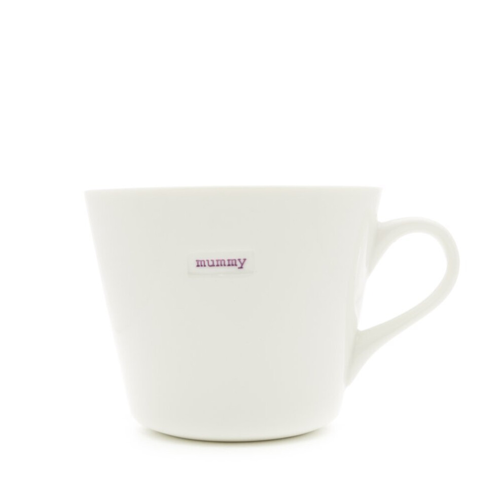 Keith Brymer Jones Word Range 'mummy' Bucket Mug, 0.35L - White