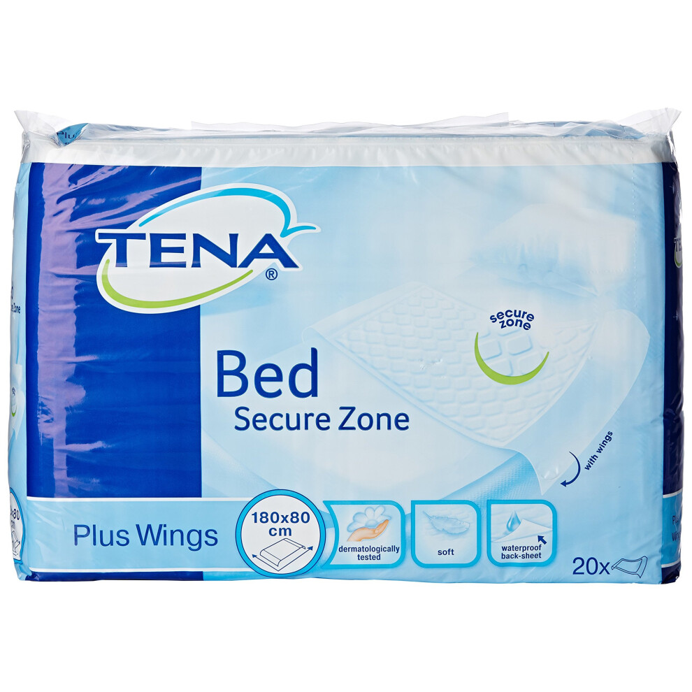 Tena Bed Plus Wings - 80ÃÂ x 180ÃÂ cm, Pack of 20ÃÂ Sheets