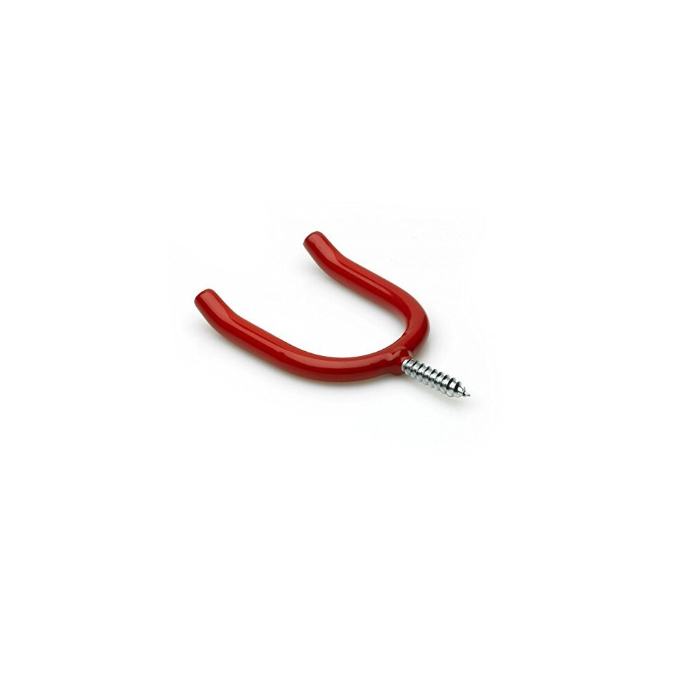 Bulk Hardware Bh00902 Tool Storage Shed Garage Hook Plastic Coated - Red, Pack Of 5 5013249324375