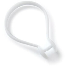 Bulk Hardware BH00874 Snap Fit Plastic Shower Curtain Rings, 40 mm (1.1/2 inch) - White, Pack of 25