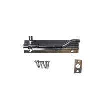 Bulk Hardware BH00777 Swan Neck Surface Slide Door Bolt, 100 mm (4 inch) - Chrome