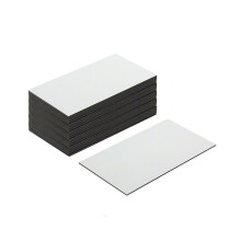 Magnet Expert® Flexible Magnetic Labels with Gloss White Dry Wipe Surface (89 x 51 x 0.76mm) (Pack of 100)
