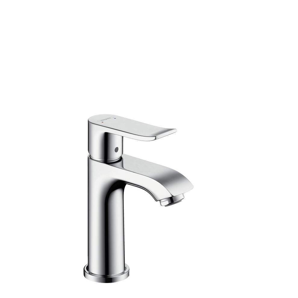 hansgrohe Metris basin mixer tap 100 with pop up waste for small basins, chrome 31088000