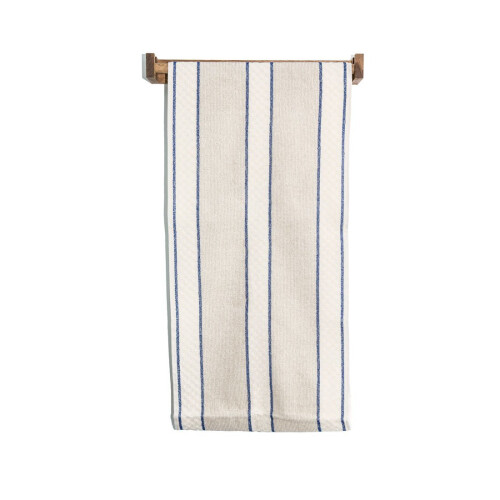 100% Cotton Traditional Terry Roller Towel - Blue Stripe 2