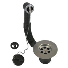 Bulk Hardware BH00426 Combined Sink Waste and Overflow with Plug and Chain, 40 mm (1.1/2 inch)