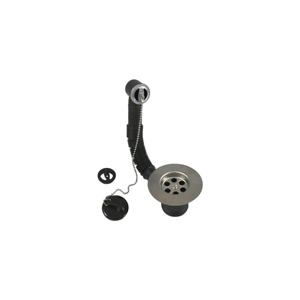 Bulk Hardware Bh00426 Combined Sink Waste And Overflow With Plug And Chain, 40 Mm (1.1/2 Inch) 5013249317537