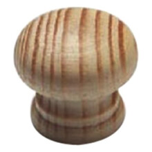 Bulk Hardware BH00423 Unlacquered Pine Wooden Door Knobs Drilled for Woodscrew Dowel Screw, 50 mm 2 inch - Pack of 10