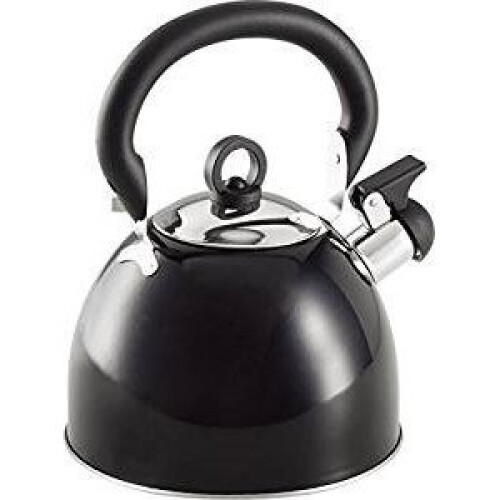 Prima 2.5 Litre Whistling Kettle, Metallic Black