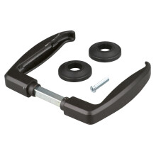 Gah-Alberts 419035 Door Handles/Aluminium / Distance from Door to Outside of Handle 40 mm/Handle Width 107.5 mm/One Pair