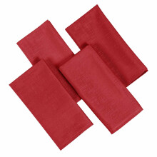 Premier 16 x 16-inch Linen Look Napkins, Pack of 4, Red