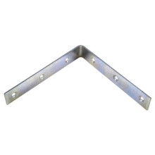 Bulk Hardware BH00160 Bright Zinc Plated Corner Braces Brackets Plates, 150 mm/6 inch - Pack of 10