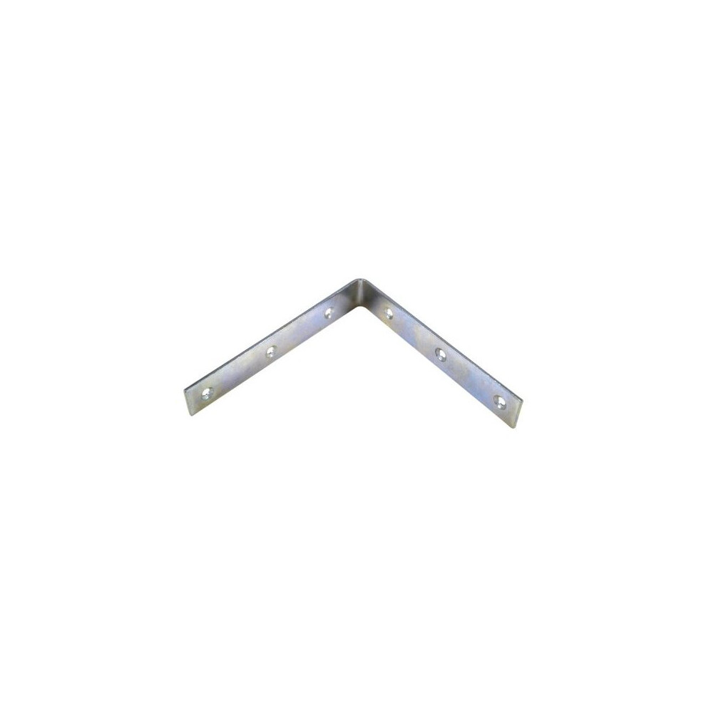Bulk Hardware Bh00160 Bright Zinc Plated Corner Braces Brackets Plates, 150 Mm/6 Inch - Pack Of 10 5013249314314
