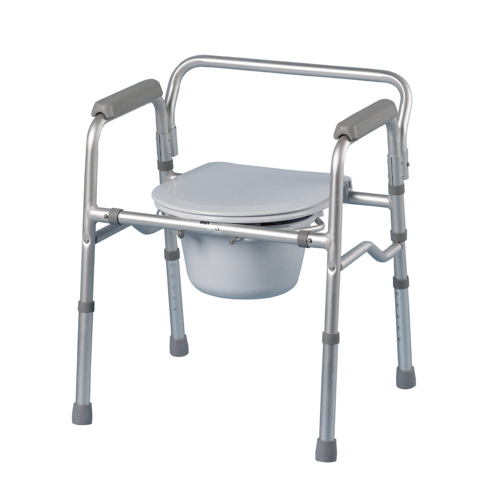 Patterson-Medical Homecraft Folding Commode Chair And Toilet Surround (Eligible For Vat Relief In The Uk), Lightweight, Sturdy, Simple, Bathroom Support For Elderly...
