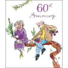 Woodmansterne 60th Wedding Anniversary Card (9303) - Quentin Blake