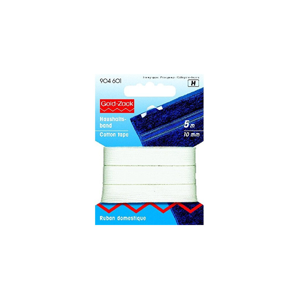 Prym 904601 5 m 10 mm Cotton Tape, White