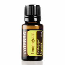 doTERRA Lemongrass Essential Oil 15 ML - Purifying, Skin-Toning, Soothing Massage Aroma (C-30130001)