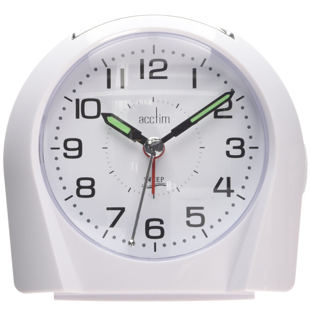 Acctim 14112 Europa Alarm Clock, White