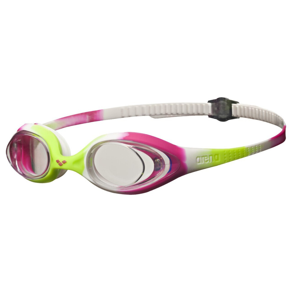 Arena Spider JR Child's Swimming Goggles, Children's, Kinder-Schwimmbrille Spider JR, Lime/Fuchsia/White Clear, One Size