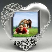 Silver Heart Photoframe- weddings, anniversaries, home accessaroy, romantic, classy, elegant gift