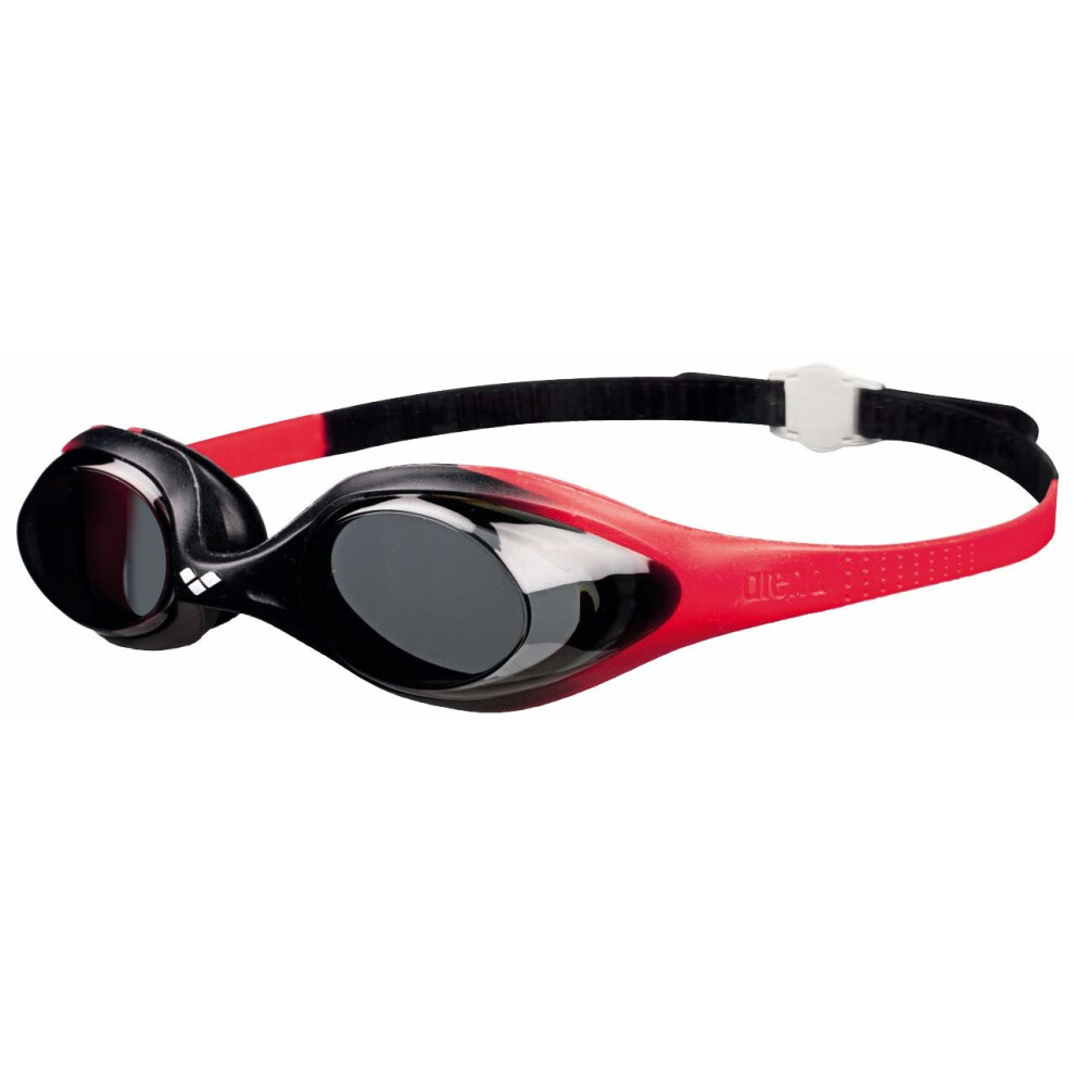 Arena Spider Jr Child's Swimming Goggles, Children's, Kinder-Schwimmbrille Spider Jr, /Smoke/, One Size Red/Black