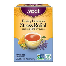 Yogi Tea, Anti-Stress, Miel Lavande, Sans Caféine, 16 Sachets de Thé, 1,02 oz (29 g)