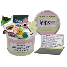 Mum To Be Survival Kit In A Can. Humorous Novelty Fun Gift - New Parent/Mother. Baby Shower/Maternity/Pregnancy Present & Card All In One....