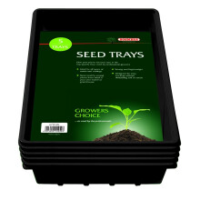 Bosmere N250 Professional Seed Trays Black - Pack of 5, Ideal for Seeds & Cuttings, Stackable