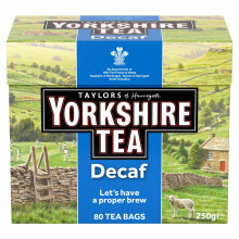 Yorkshire Tea Decaf, 80 Tea Bags (Pack of 5, total 400 teabags)
