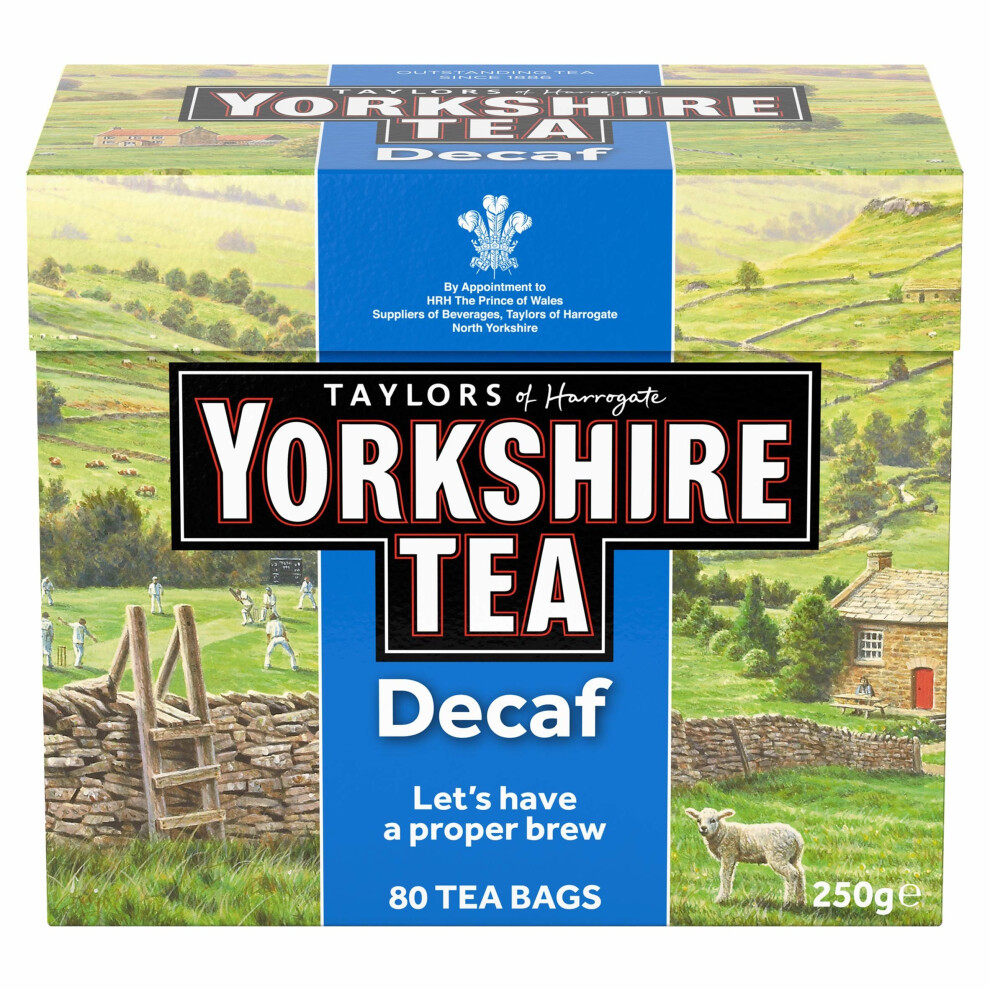 Yorkshire Tea Decaf, 80 Tea Bags (Pack Of 5, Total 400 Teabags)