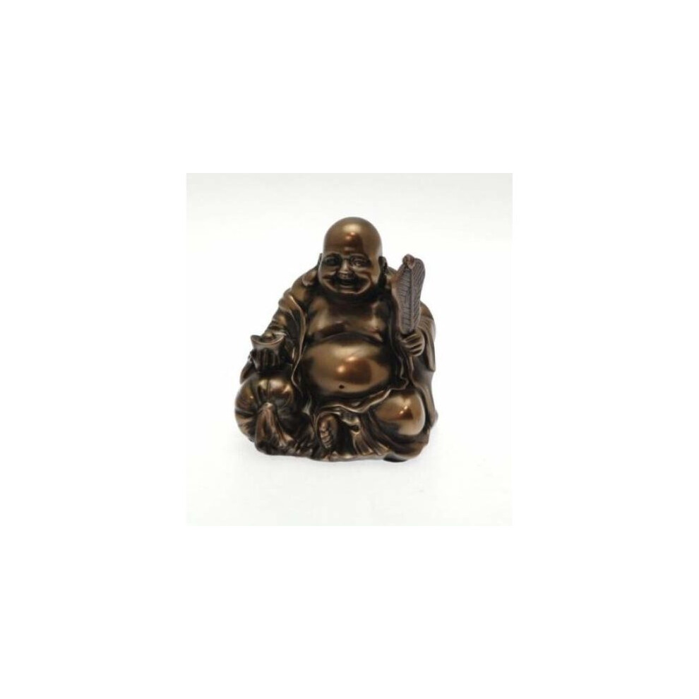 Lucky Polished Bronze Hand Crafted Sitting Buddha Gift Ornament #45