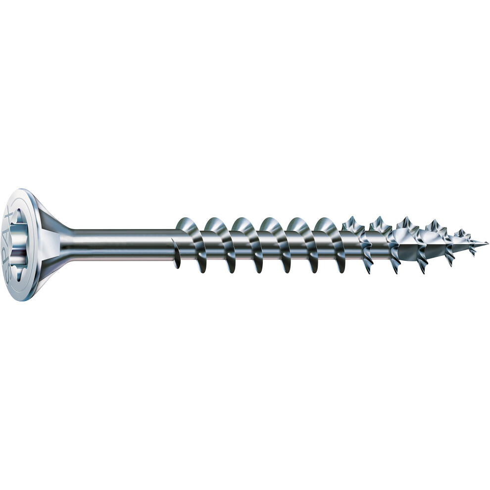 Spax Screw, Countersunk Head Screw Torx or etoile-acier ZINGUE White, 0/1050/001/   6,0/  100/     /01