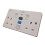 2 gang rcd SOCKET DOUBLE TWIN WHITE 13 AMP 1