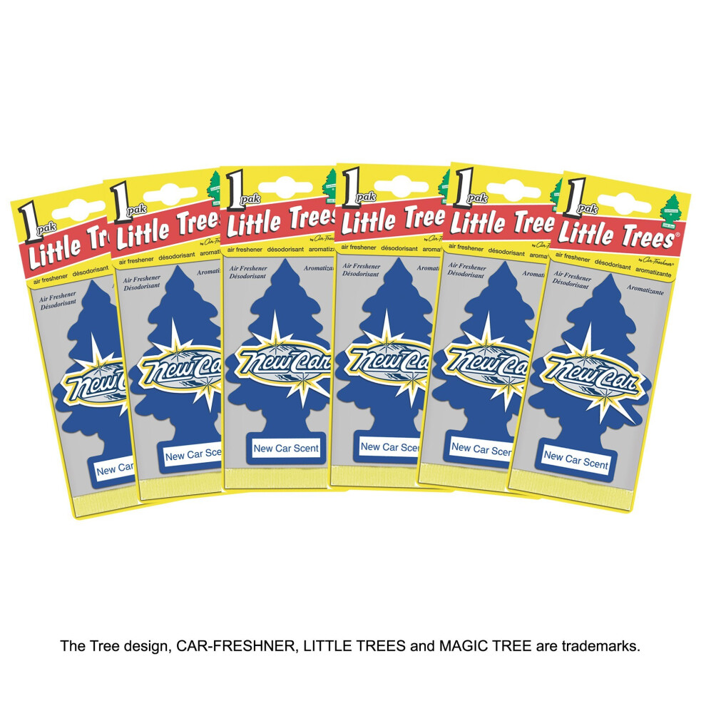 Little Trees MTZ02 Air Fresheners New Car Scent, 6 Pieces