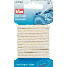 Prym 3 m x 4.5 mm Baby Elastic, White